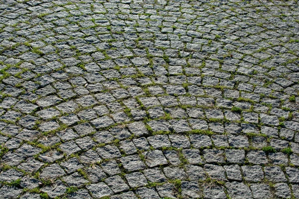 Pietra Ciottolosa Pavimentazione Sfondo Texture Sulla Strada — Foto Stock