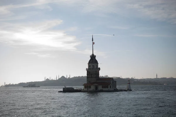 Maidens Tower Located Middle Bosporus — Stock Photo, Image