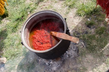 Görünürde Retro biçimi eski metal kazan ögesi