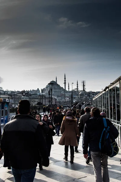 Stanbul Citys Skyline Rejs Tyrkiet Baggrund Panoramaudsigt Byen - Stock-foto