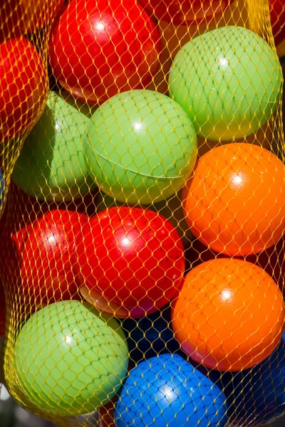 Kleurrijke Plastic Ballen Voor Entertainment Als Achtergrond — Stockfoto