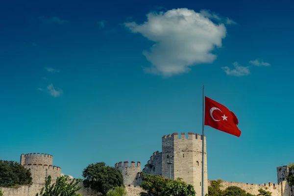 Стародавні Міські Мури Константинополя Стамбулі Туреччина — стокове фото
