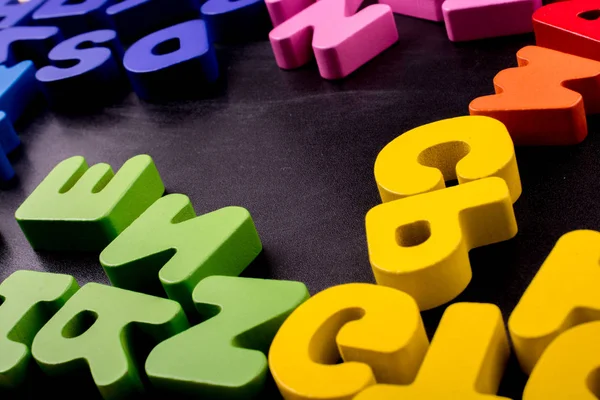 Colorful Letters Alphabet Made Wood — Stock Photo, Image