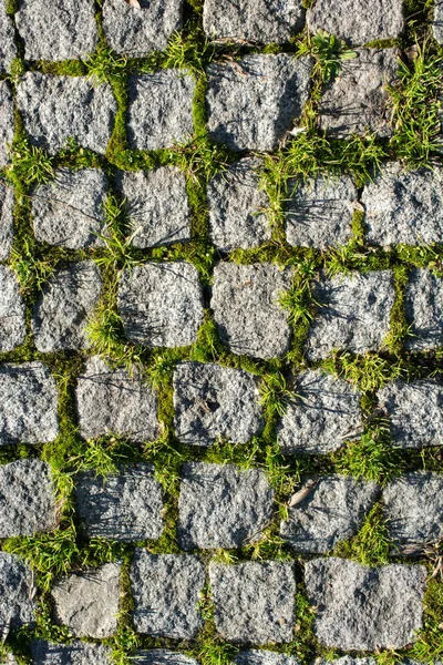 Pietra Ciottolosa Pavimentazione Sfondo Texture Sulla Strada — Foto Stock