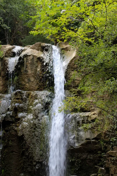 Vackra Lilla Vattenfallet Skogen Som Naturen Bakgrund — Stockfoto