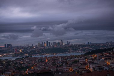 Mavi gökyüzü ve havada beyaz bulutlar