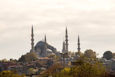 İstanbul 'daki Osmanlı tarzı caminin dış görünüşü