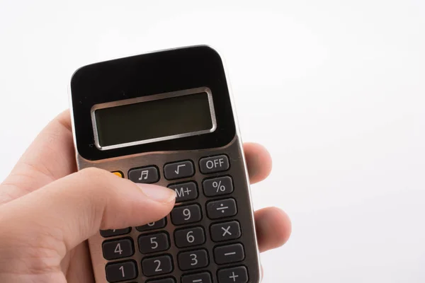 Calculator Geplaatst Witte Achtergrond — Stockfoto