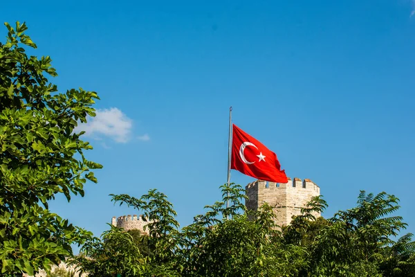 Древние Городские Стены Константинополя Стамбуле Турция — стоковое фото