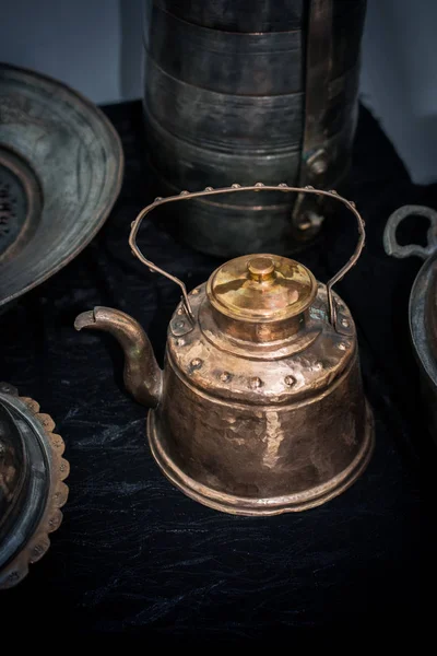 Turkse Theepot Gemaakt Een Traditionele Stijl — Stockfoto