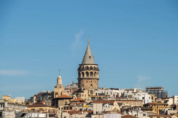 İstanbul 'daki Bizans döneminden Galata Kulesi manzarası