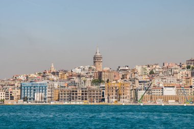 İstanbul 'da antik çağlardan kalma Galata Kulesi manzarası