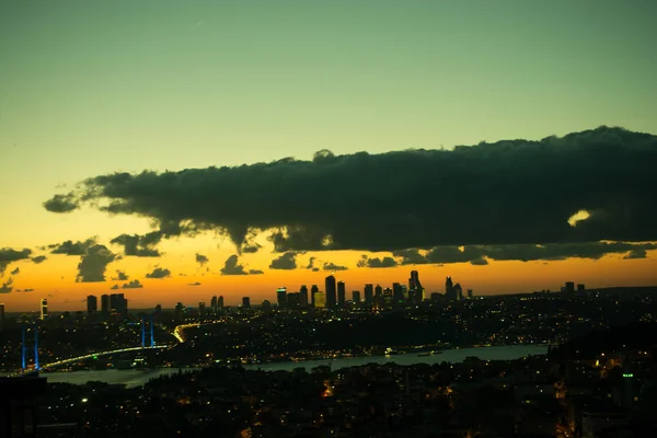 Istanbul Bosporus Bridge on sunset