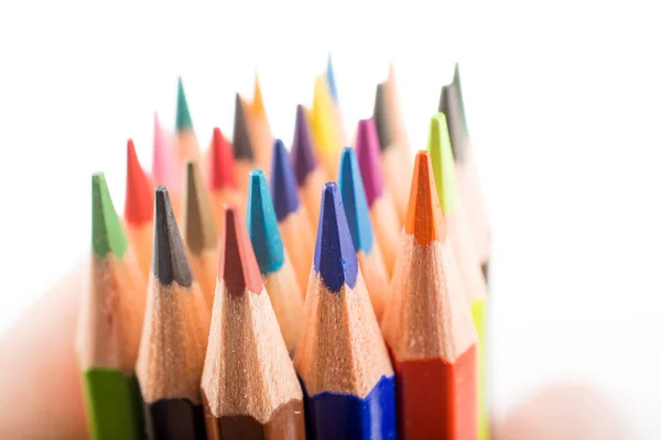 Color Pencils Various Color White Background — Stock Photo, Image