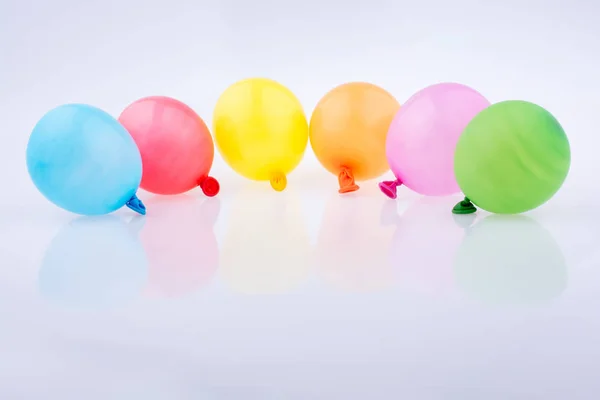 Colorful Small Balloons White Background — Stock Photo, Image