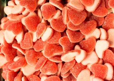 Kalp shaperd lezzetli şeker ve tatlılar çocuklar için