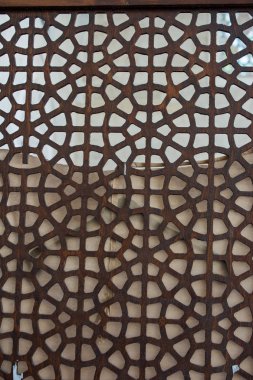 Tahtada geometrik desenli Osmanlı Türk sanatı