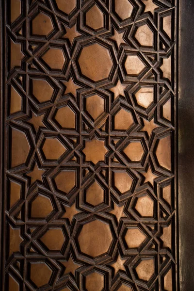 Arte Otomano Patrones Geométricos Sobre Madera — Foto de Stock