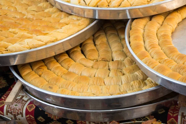 Dulces Tradicionales Turcos Del Desierto Mercado — Foto de Stock