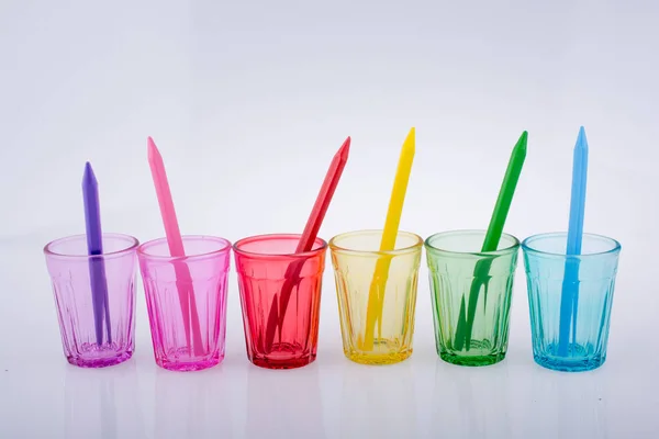 Vasos Beber Varios Colores Con Patrones —  Fotos de Stock