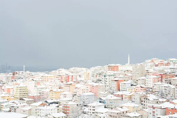 Zimní Pohledy Uskudar Istanbulu Turecku — Stock fotografie