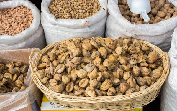 Dry fig fruit in the market in view