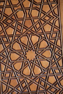 Tahtada geometrik desenli Osmanlı Türk sanatı