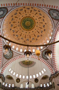 İstanbul, Türkiye 'de Osmanlı mimarisinde kubbenin iç görünümü