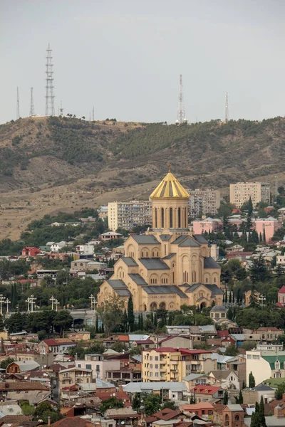 Metekhi Kyrkan Ovanför Floden Kura Tbilisi Georgien — Stockfoto