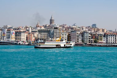 İstanbul 'daki Bizans döneminden Galata Kulesi manzarası