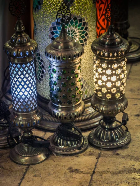 Régi Oszmán Stílusú Mennyezeti Lámpák Belső Díszítéshez — Stock Fotó