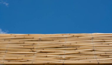 El işi dokusu hasır yüzeyinin desen doğa arka planı