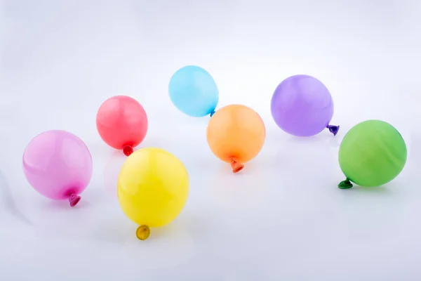 Colorful Small Balloons White Background — Stock Photo, Image
