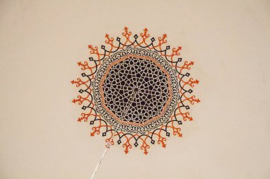 Tahtada geometrik desenli Osmanlı Türk sanatı