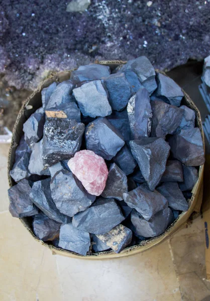 Conjunto Piedras Preciosas Minerales Naturales Determinado Tipo —  Fotos de Stock