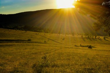 Kırsal ve kırsal alanlarda gün batımı