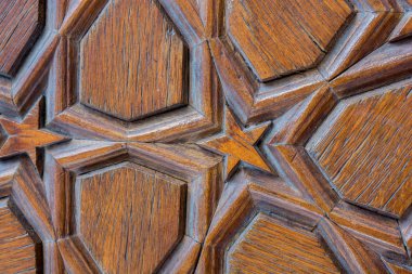 Tahtada geometrik desenli Osmanlı Türk sanatı