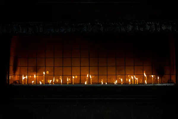 Burning Candles Candle Light Dark — Stock Photo, Image