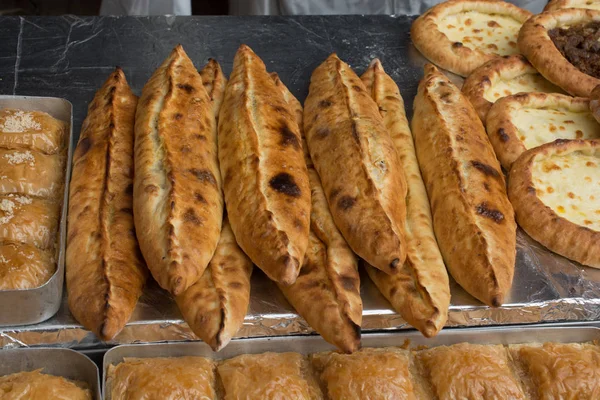 Turkish style  flat bread covered with cheese