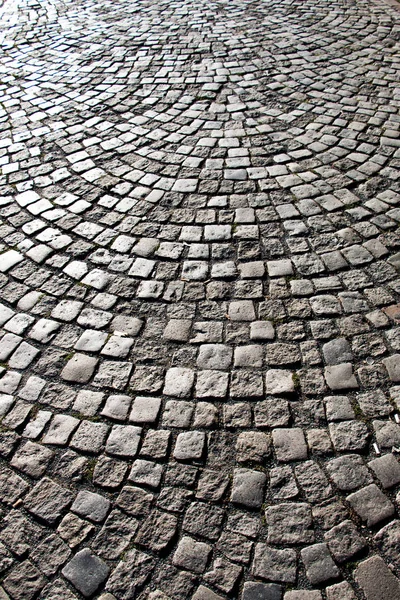 Cobblestone Piedra Pavimento Textura Fondo Calle — Foto de Stock