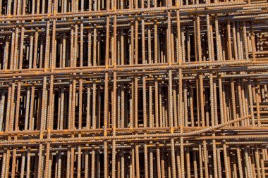 Demir çubuklar inşaat için beton çubukları güçlendirir