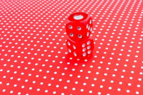 Червоні Кубики Червоному Тлі — стокове фото