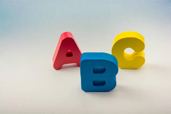 Litery Abc Alfabetu Białym Tle Koloru — Zdjęcie stockowe