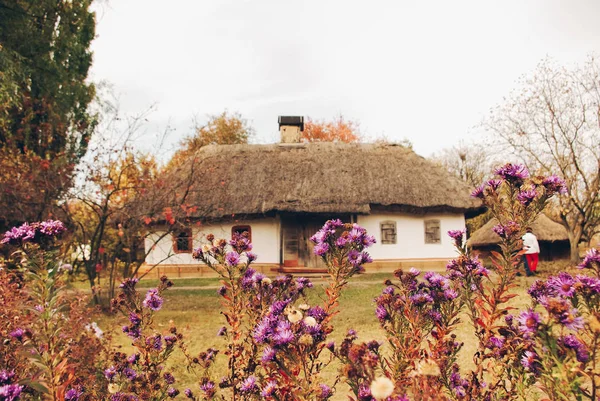 Außenansicht Des Alten Ukrainischen Hauses Pirogovo Kiew — Stockfoto