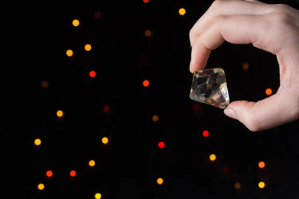 Piedra Diamante Falsa Hecha Con Material Vidrio — Foto de Stock