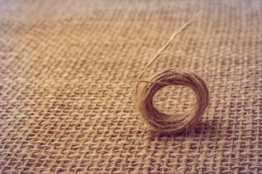 Kahverengi renkli keten iplik kağıdı arkaplanı