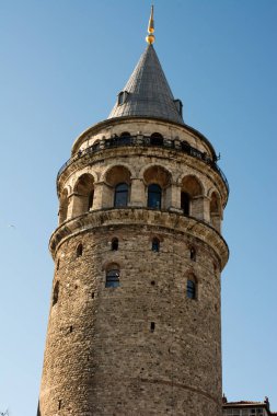 İstanbul 'daki Bizans döneminden Galata Kulesi manzarası