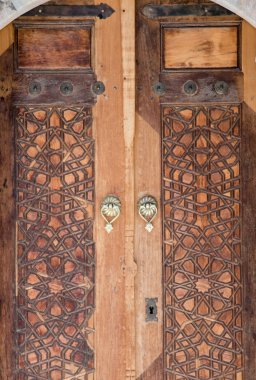 Tahtada geometrik desenli Osmanlı Türk sanatı