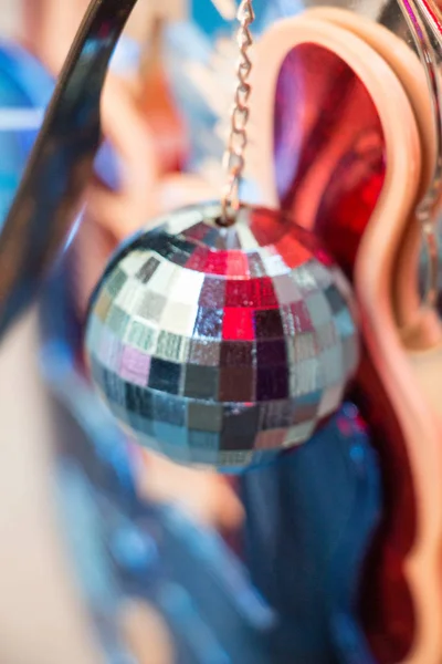 disco ball with mirror pieces for dancing in a disco club