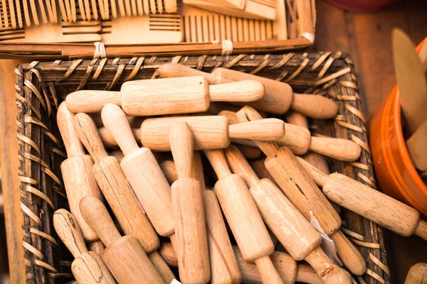 Rolling Pins Made Wood — Stock Photo, Image